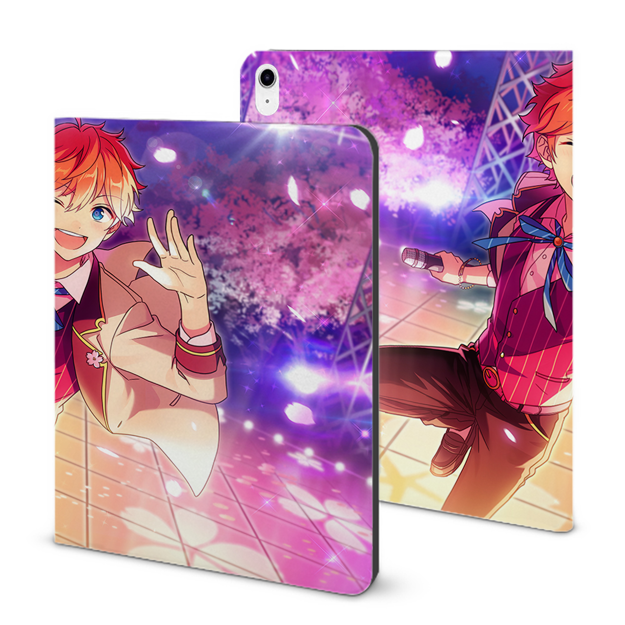 （画像用） あんさんぶるスターズ! Ensemble Stars IPad ケース ブック型 PUレザー TPU 耐衝撃 軽量 薄型 ペン収納なし 全面保護 IPad 各モデル対応
